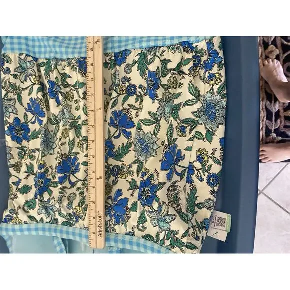 Lands' End Women's Floral Check Tankini Bathing Suit Top 8 D - Picture 10 of 13